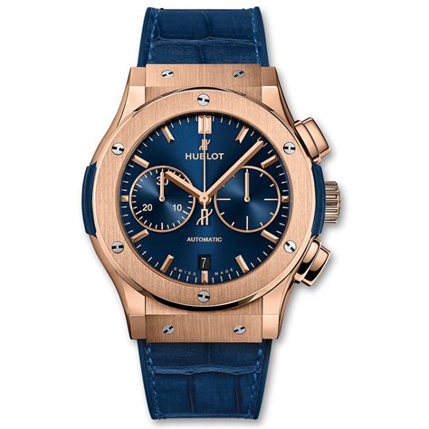 hublot blau gold|Hublot gold chronograph.